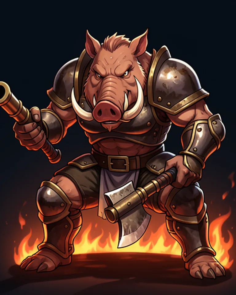 Portrait of Hog Warrior
