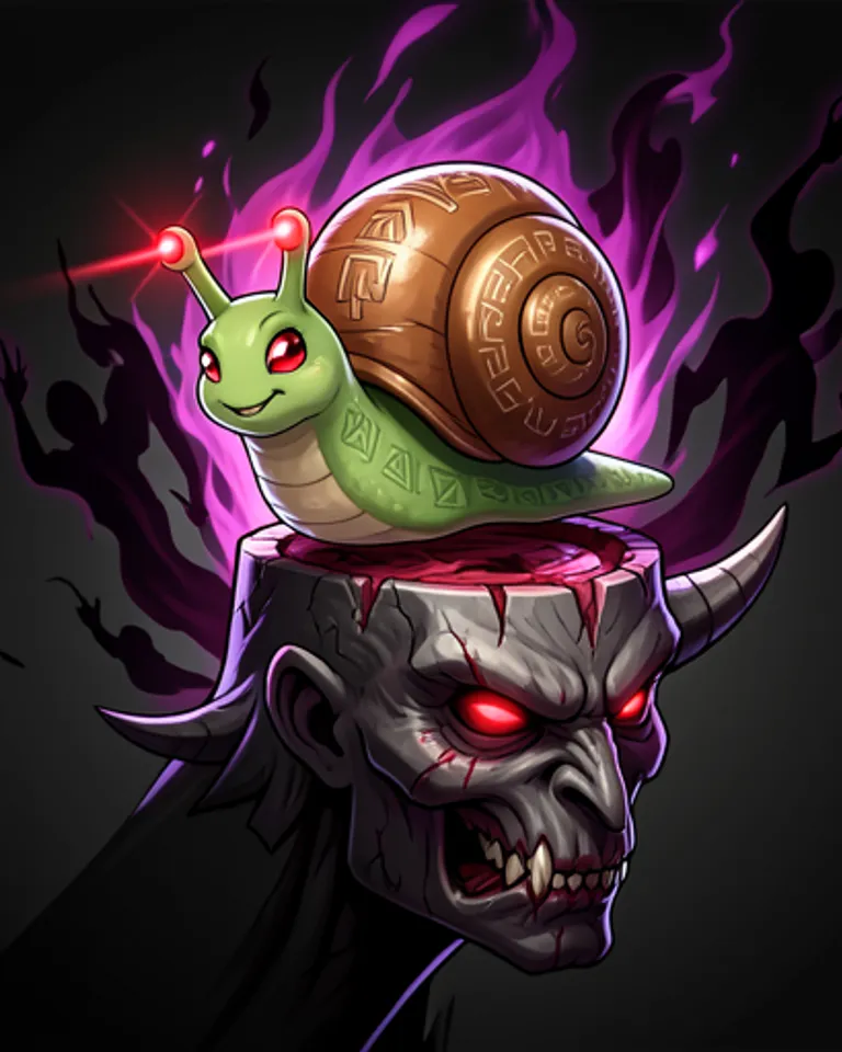 Portrait of Caracol Ramón, the first snail