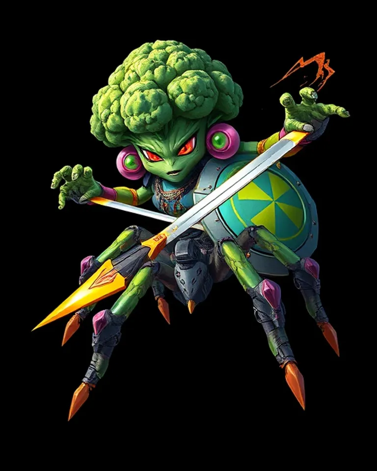Portrait of Sprout the radioactive broccolili 