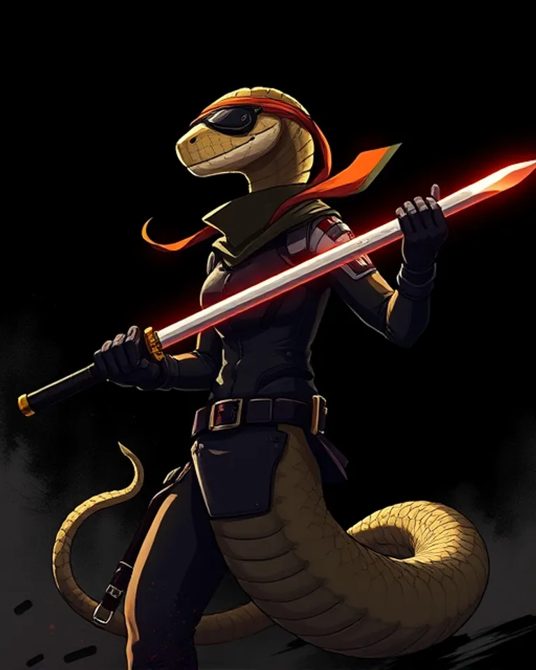 Portrait of Ssolid Ssnake, Ssneaky Ssnake… sss