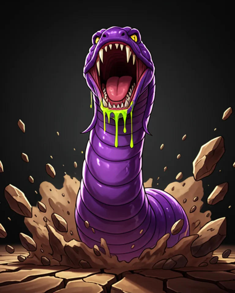 Portrait of Purple Worm, Devourer of Depths