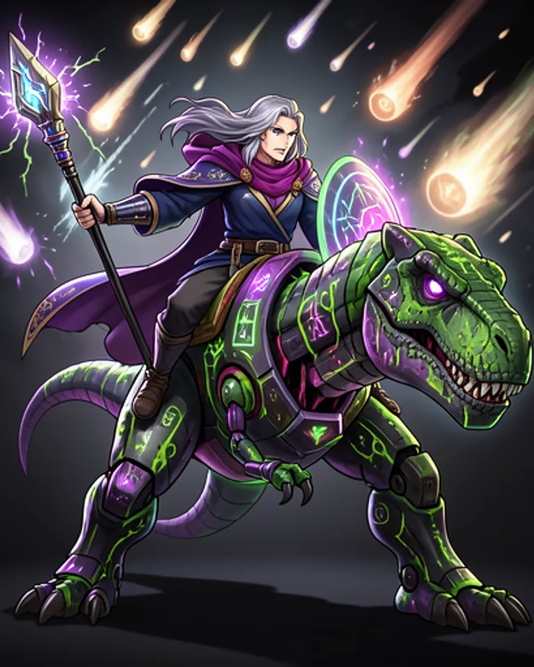 Portrait of Meteorshower archmage on acid trex