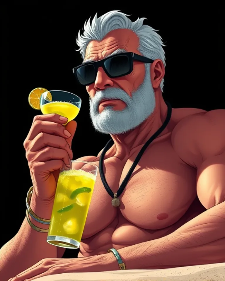 Portrait of Old vacationer