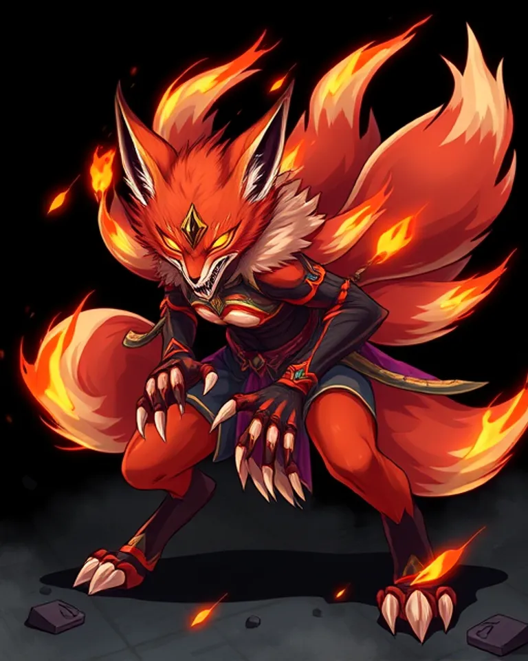 Portrait of Foxy Goddess of Hellfire