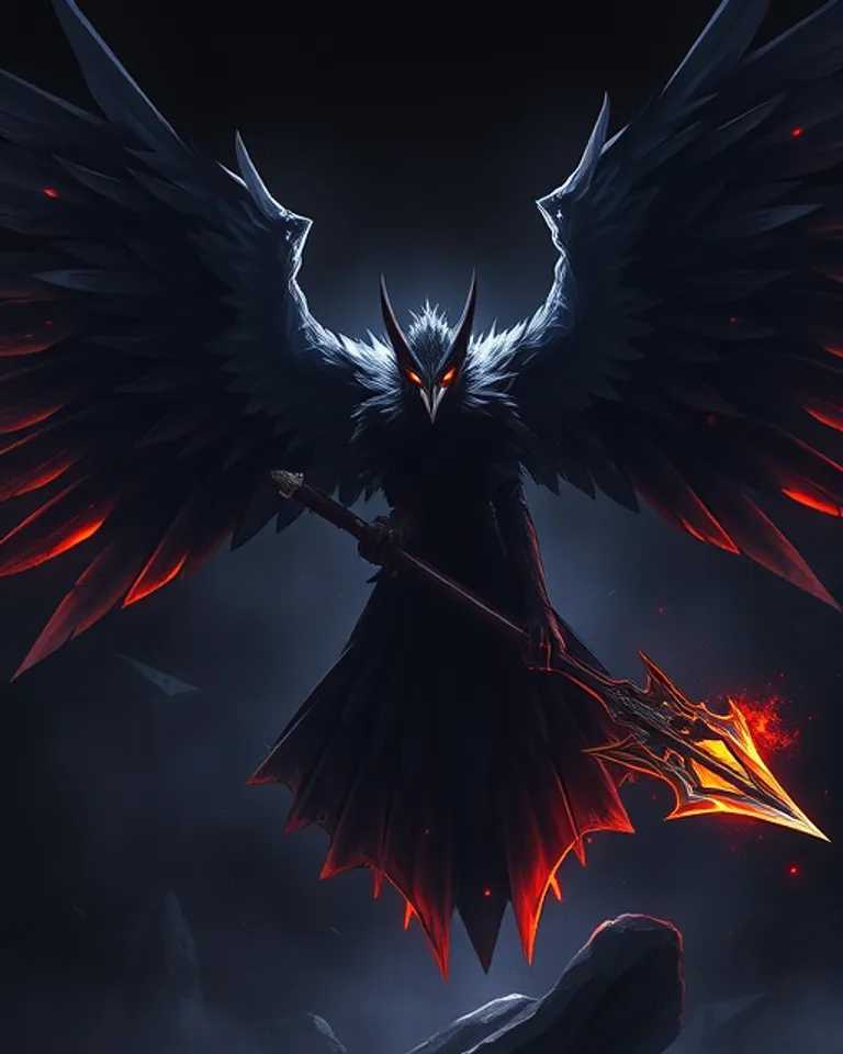 Portrait of Vel the Void bird