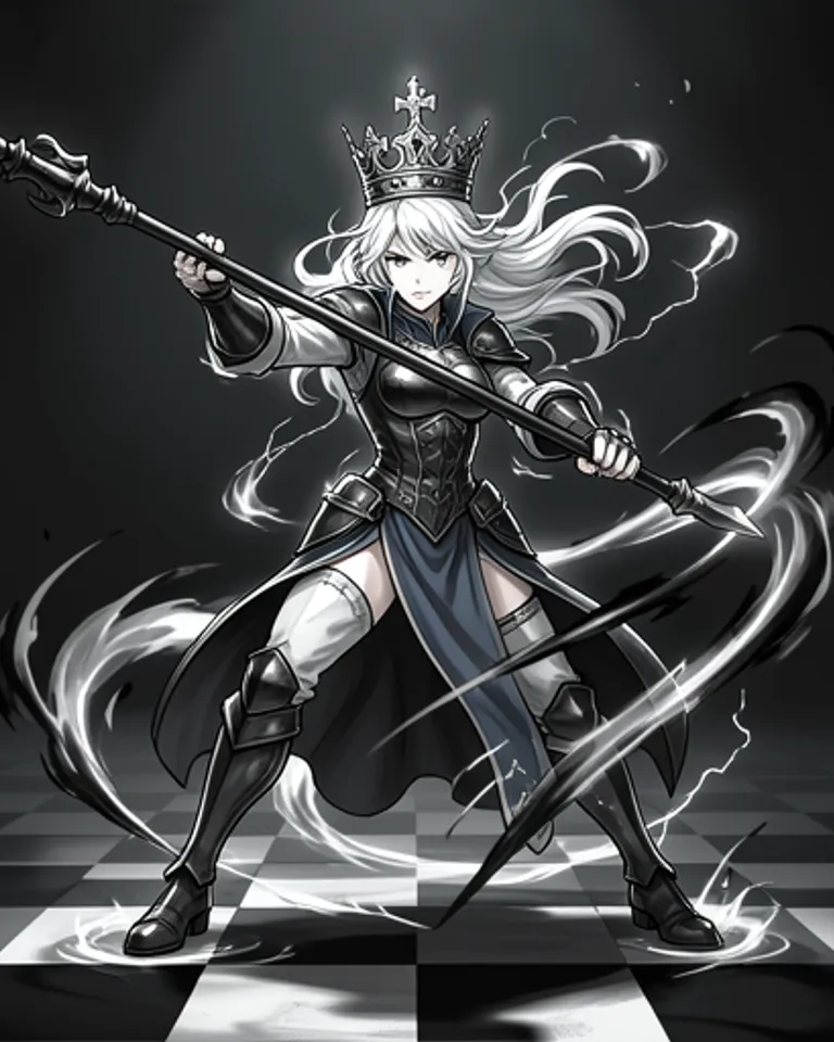 Portrait of Chess queen, true ruler
