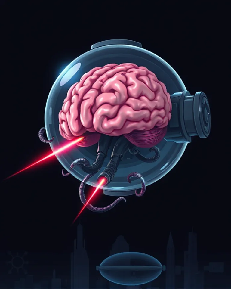 Portrait of Steve the brain in the jar