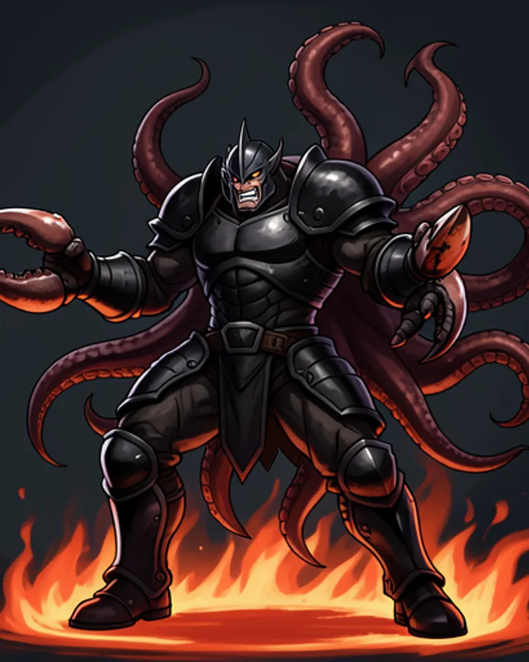 Portrait of Devil of Lobster and Tentacles 