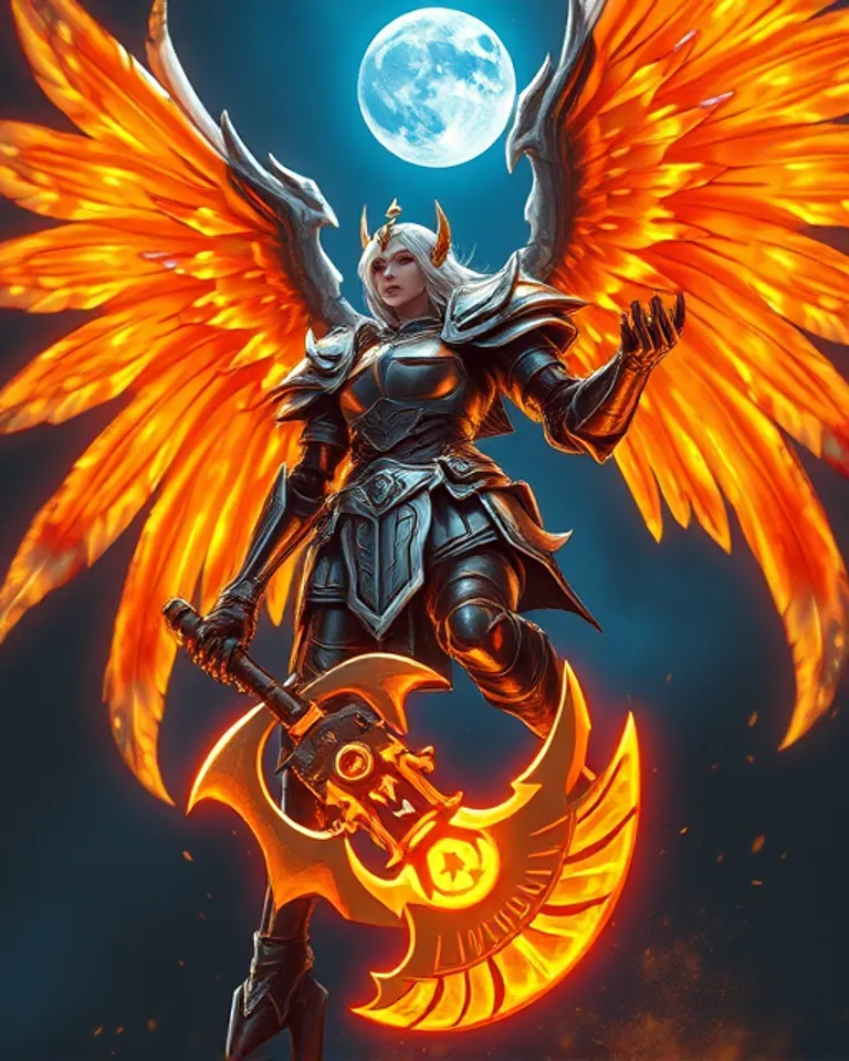 Portrait of Seraphina, Archangel of Valour