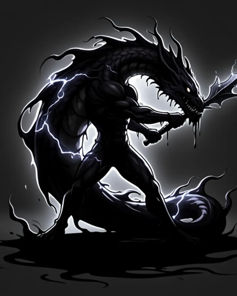 Portrait of Leviathan eldritch shadowsmoke god