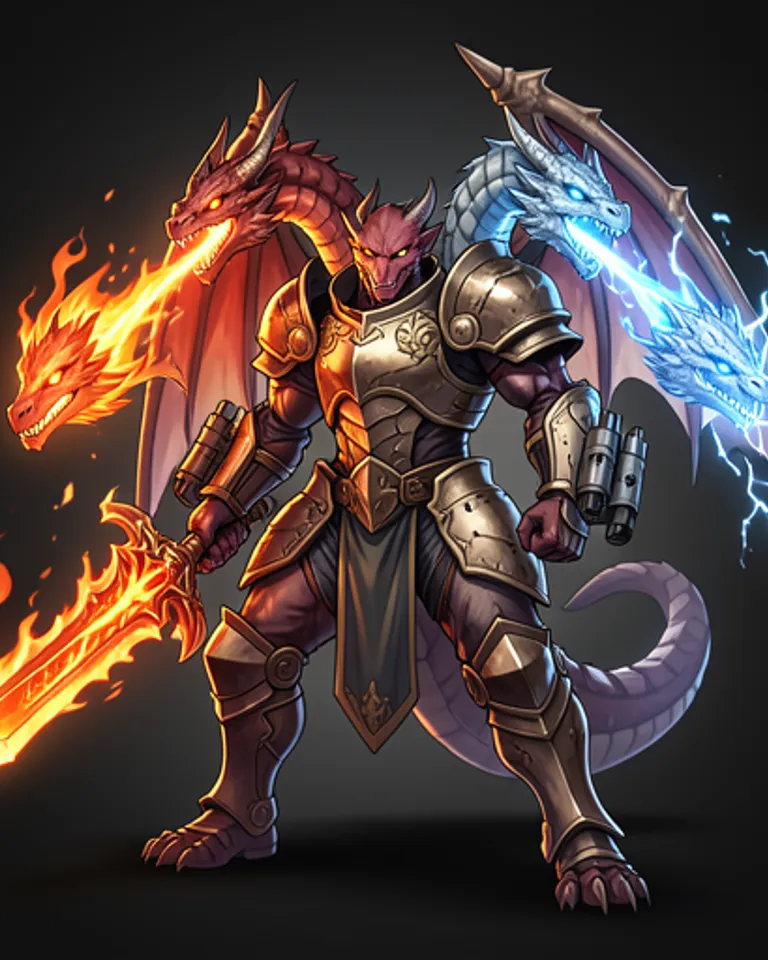 Portrait of 'Scar the world' Dragonkin knight!