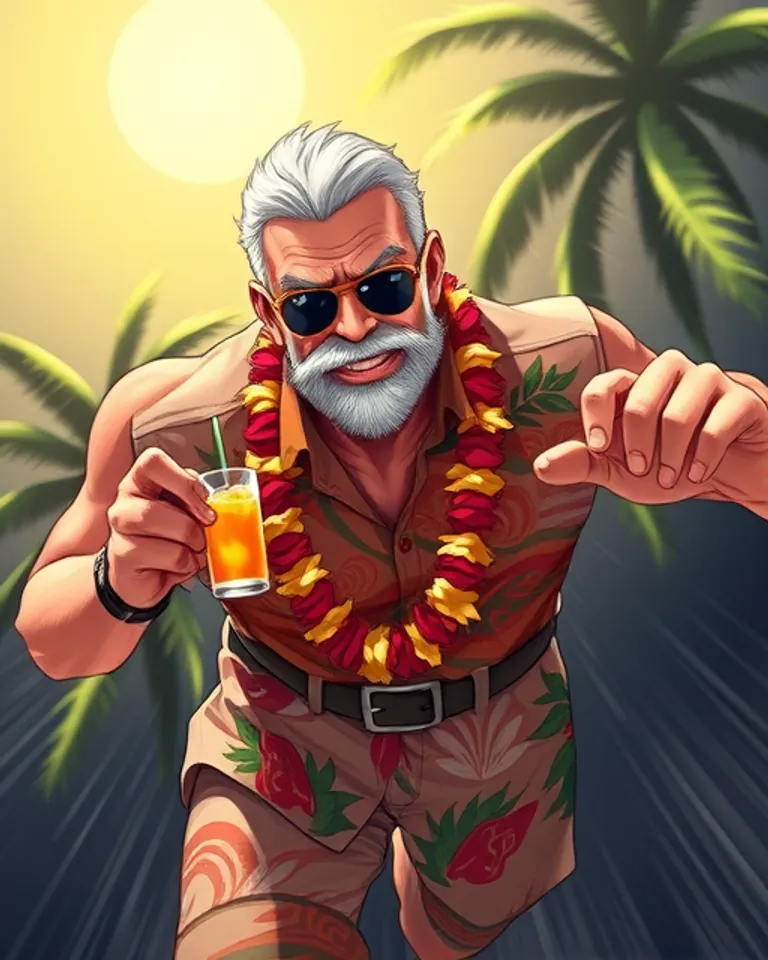 Portrait of Retired God-Killer on Vacation