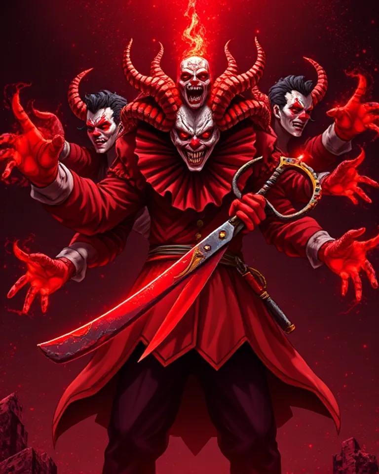 Portrait of Faceless clown