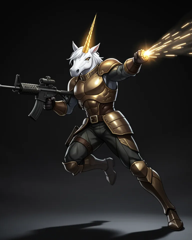 Portrait of Unicorn Of death and despair