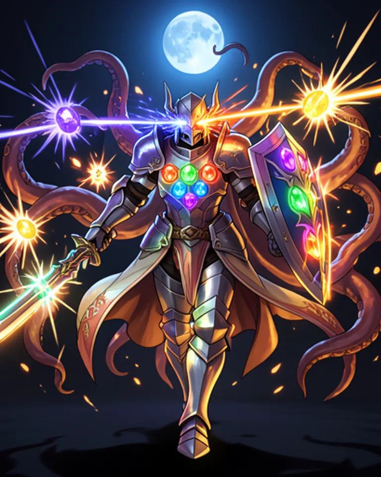 Portrait of Refraction Knight, Rainbow Death