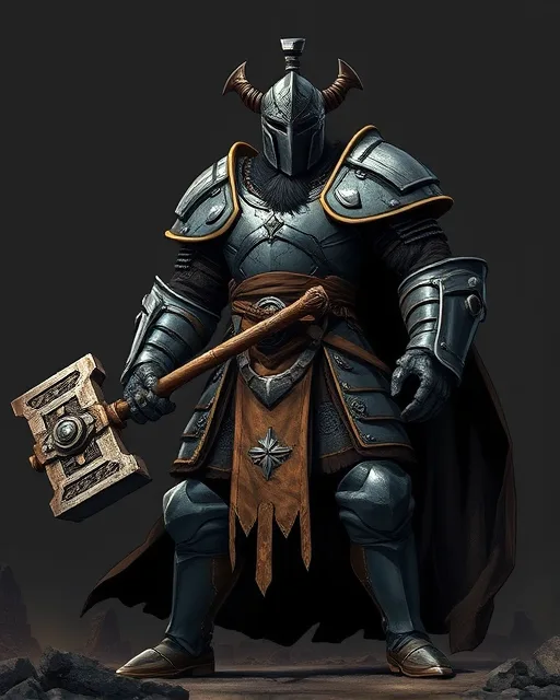 Portrait of Ancient Knight