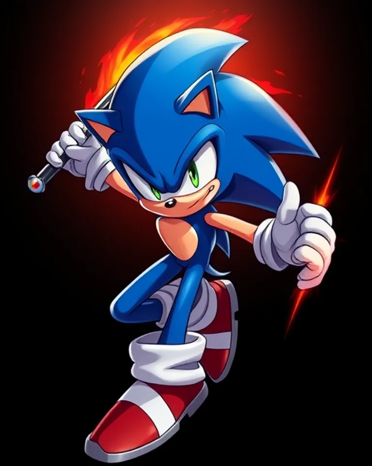 Portrait of Sonic the hedgehog