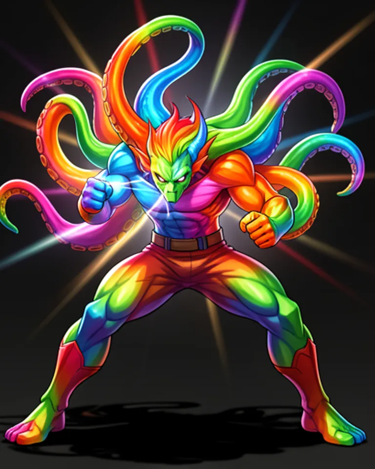Portrait of Rainbow monster