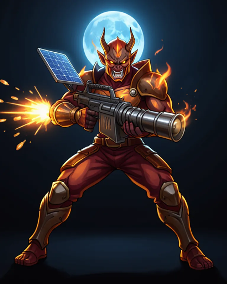 Portrait of Minigun Solar Demon Vol 2