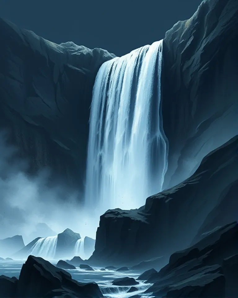 Portrait of Waterfall