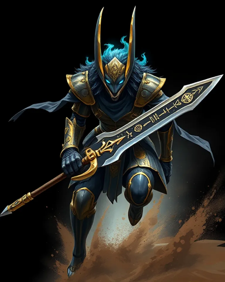 Portrait of Anubis, God of Judgment