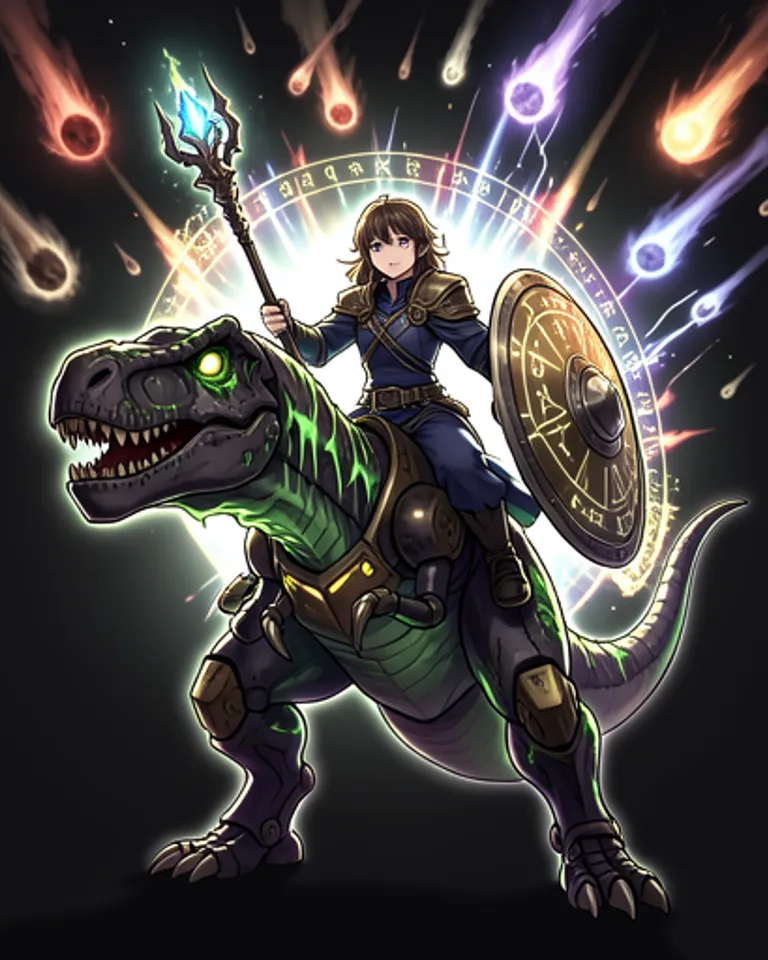 Portrait of Meteor shower mage on glyph trex 