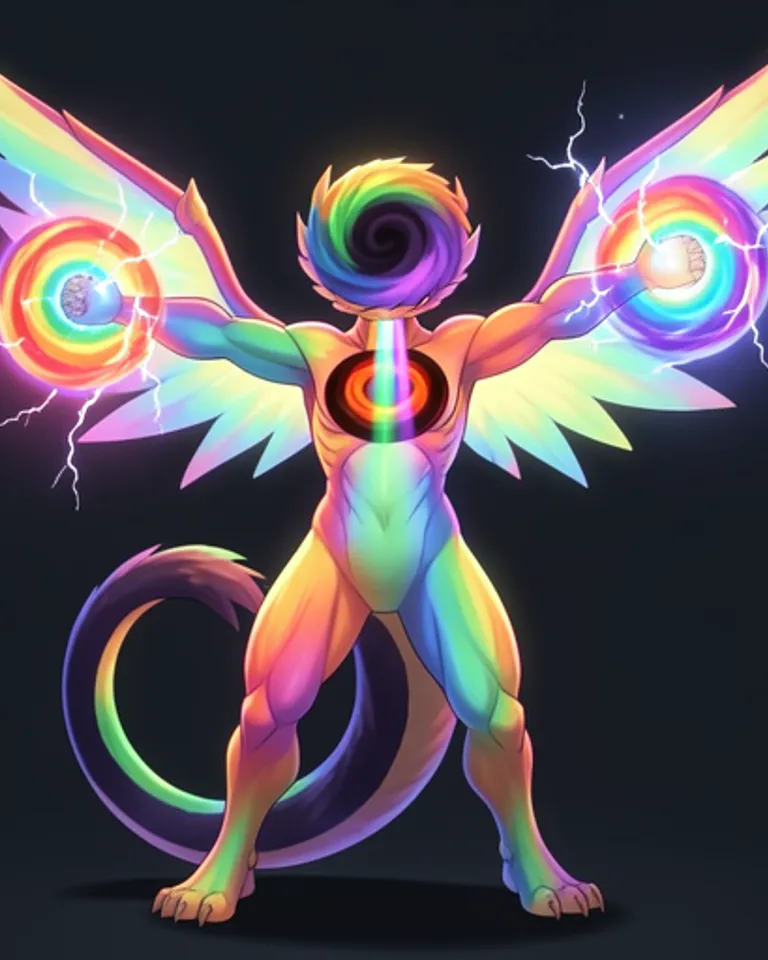 Portrait of Rainbow Dark Vortex Redux - Dragon