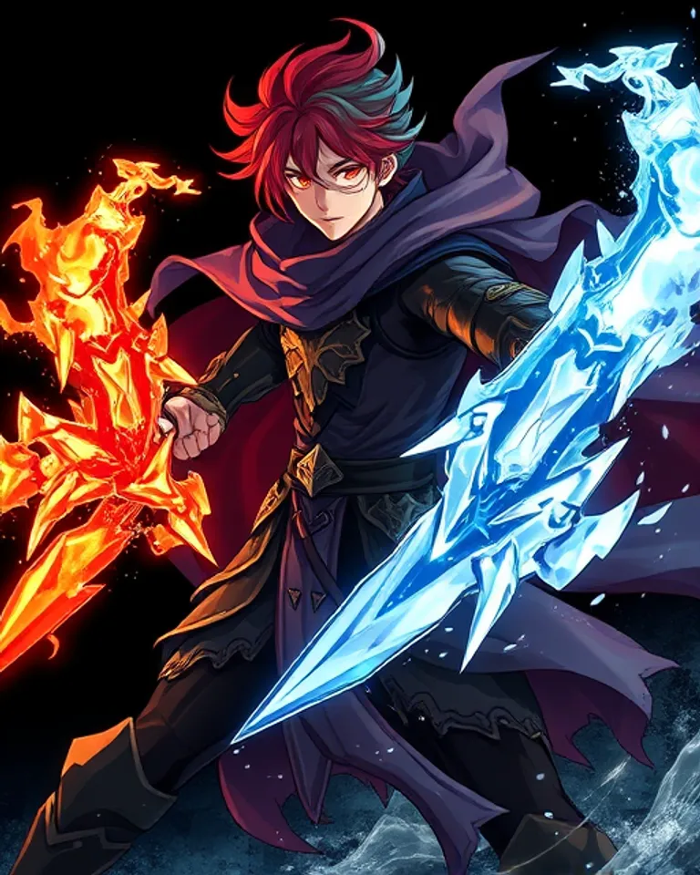 Portrait of The Fire and Ice Sorcerer