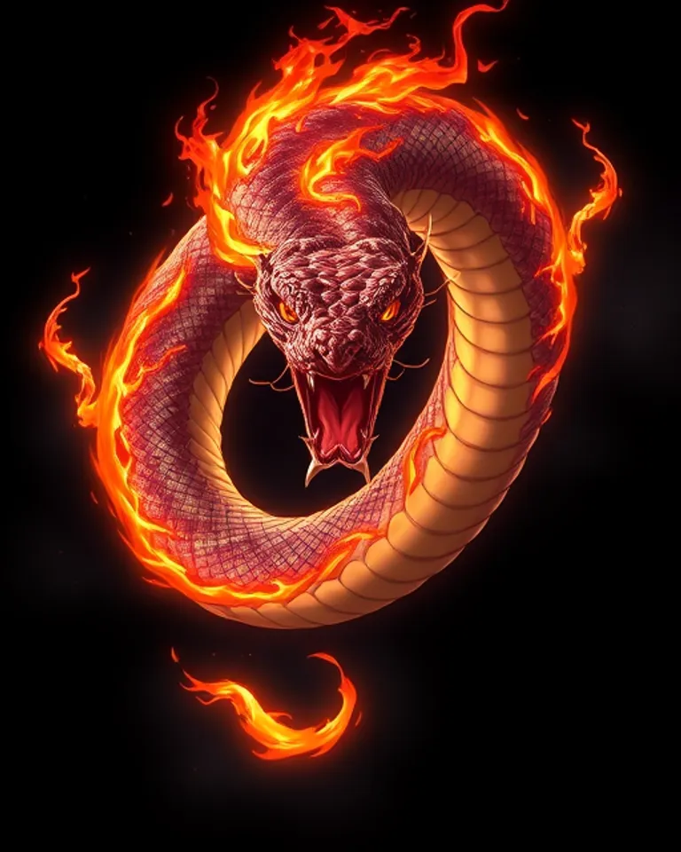 Portrait of fire snake