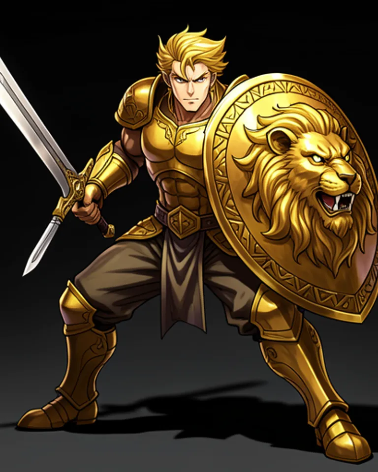 Portrait of lion of equatar