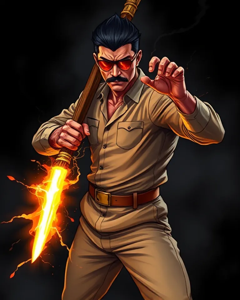 Portrait of Bollywood Cop
