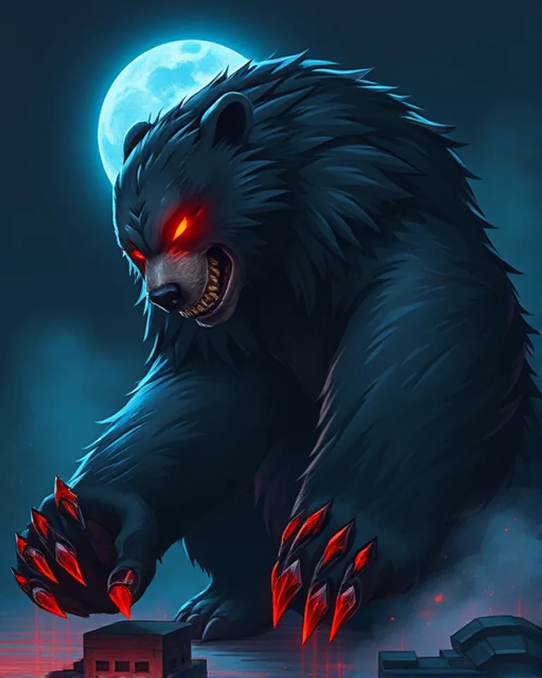 Portrait of Vamber, vampire bear